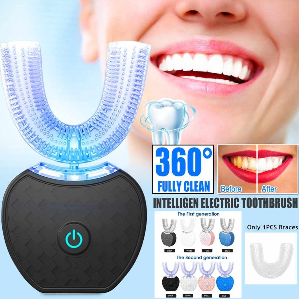 Smart 360° Electric Toothbrush – Blue Light & USB Charging - Easelyf