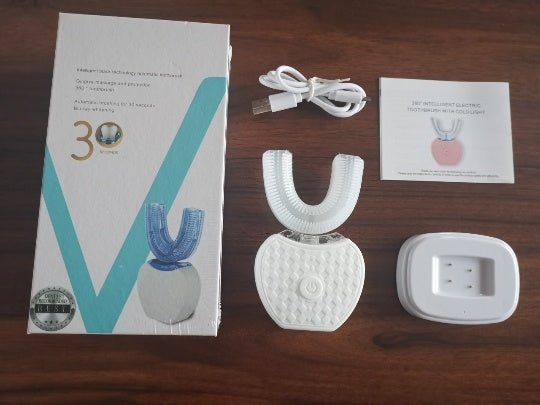 Smart 360° Electric Toothbrush – Blue Light & USB Charging - Easelyf