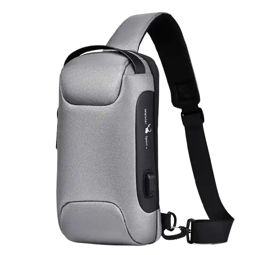 Waterproof USB Anti-theft Bag, Color: Gray