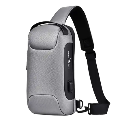 Waterproof USB Anti-theft Bag, Color: Gray
