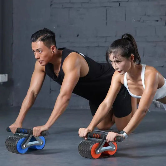 Automatic Rebound Ab Roller – Dual Wheel Core Trainer - Easelyf